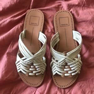 Dolce Vita White Woven Sandals size 6